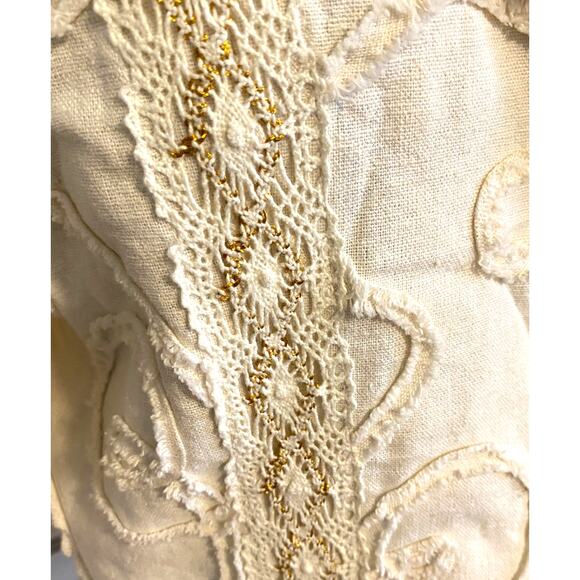 Vintage Inomix Germany Off white blazer lace gold trim‎ Germany 40 size Med - Picture 7 of 10